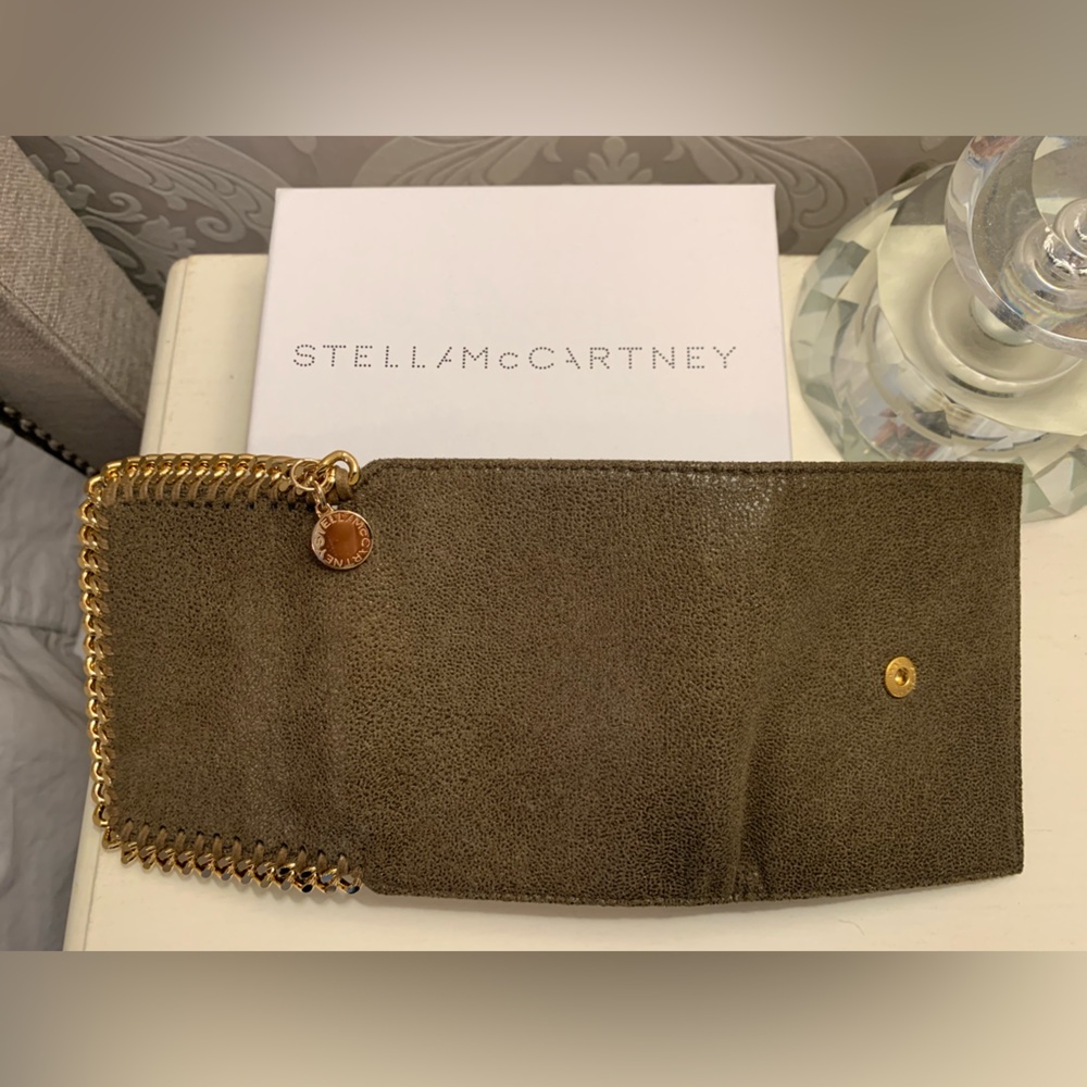 STELLA MCCARTNEY Khaki/Olive Small Falabella Wallet - Picture 4 of 7